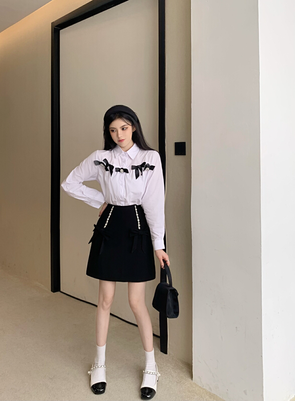 New year in early spring! [rich people] Bow Tie Hot diamond skirt 0905\pcz