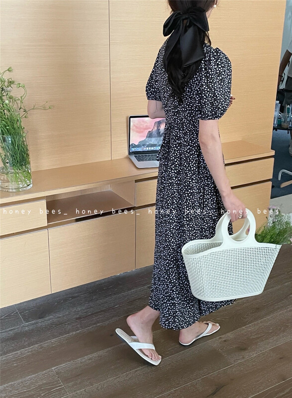 [honeybees] fashion flower simple fresh dress 8871\l