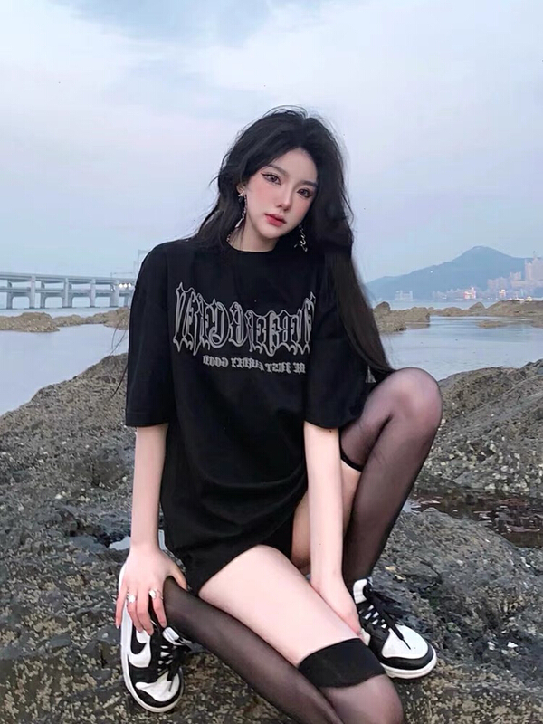 [Shanzhu] American high street style AB face luminous short sleeve T-shirt ys1-285\xyy