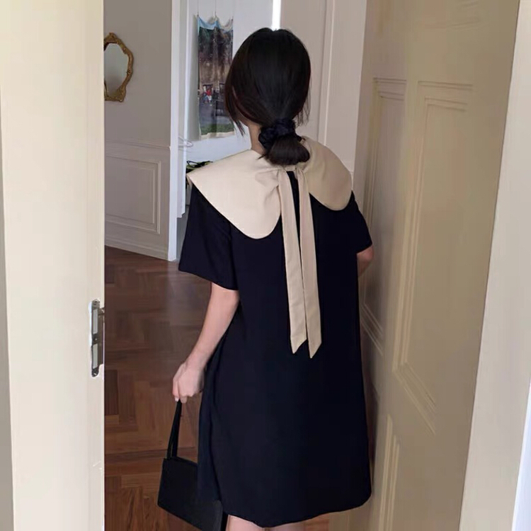 [y.jia EJA] Korean fashion bow tie tie dress 8969