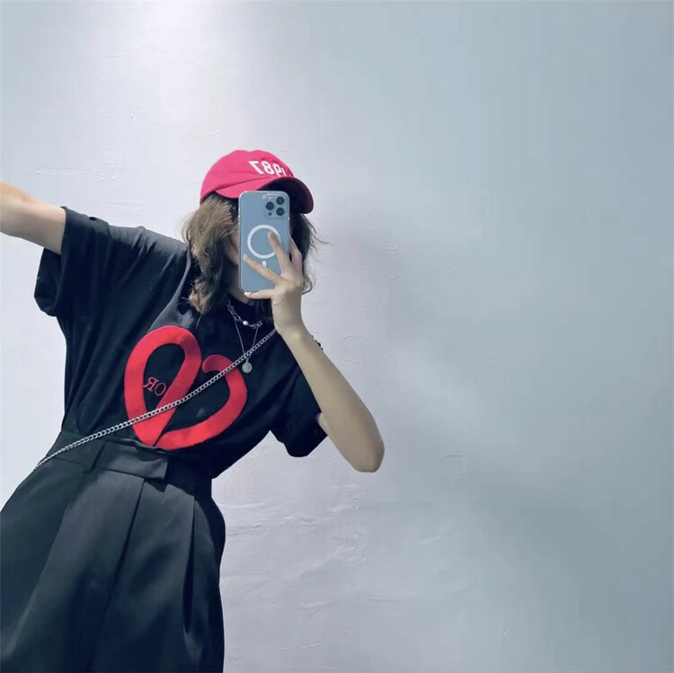 [Qianxi 88 store] loose and versatile color blocking short sleeve T-shirt 375\xyy