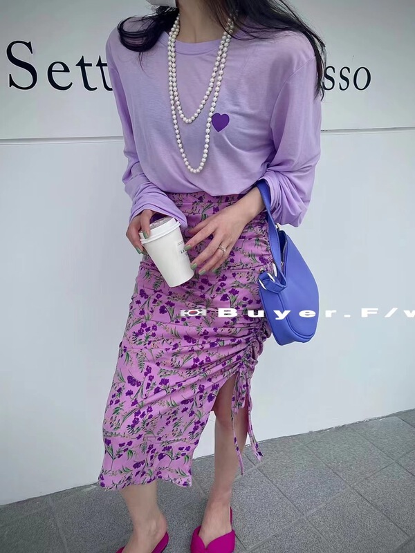 [buyer] floral romantic skirt 0375\wtt