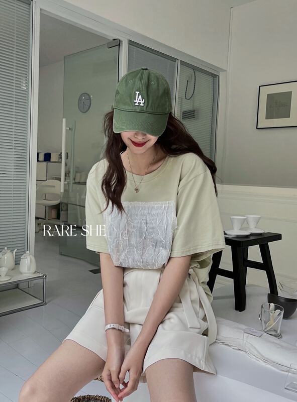 New year in early spring! [rare she] short sleeve T-shirt with hot stamping sticker design a5078\lsw