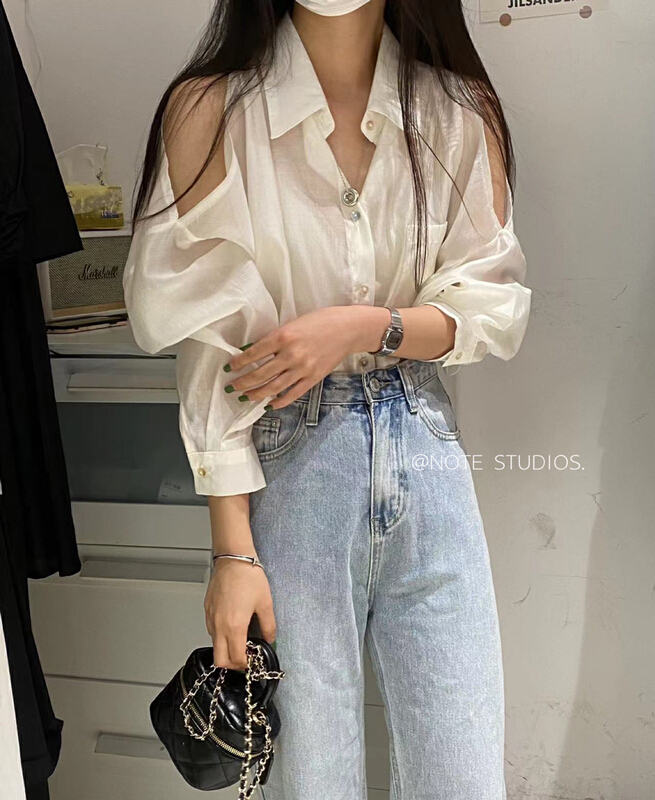 [note] off shoulder fashion versatile shirt 22583\hbx