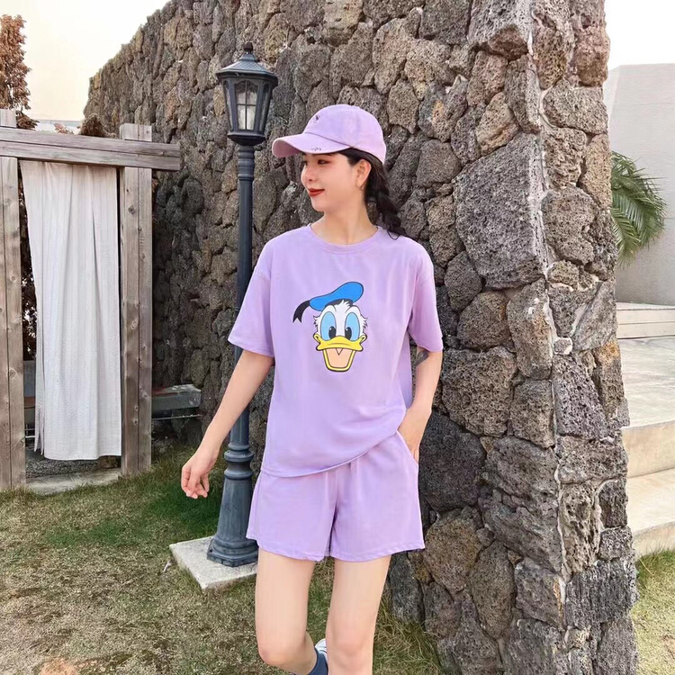 [Ziyi family] cartoon printed short sleeve + casual pants set ys6-917\wtt