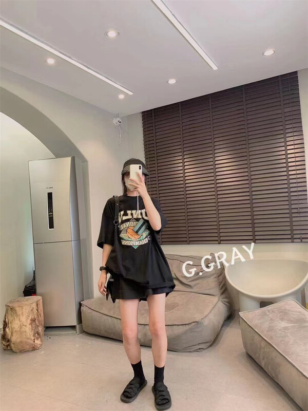 [Xiaodong home] pattern embroidery comfortable short sleeve T-shirt 1137\l