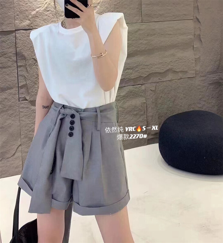 [still pure] temperament high waist versatile casual shorts 2270\hjy