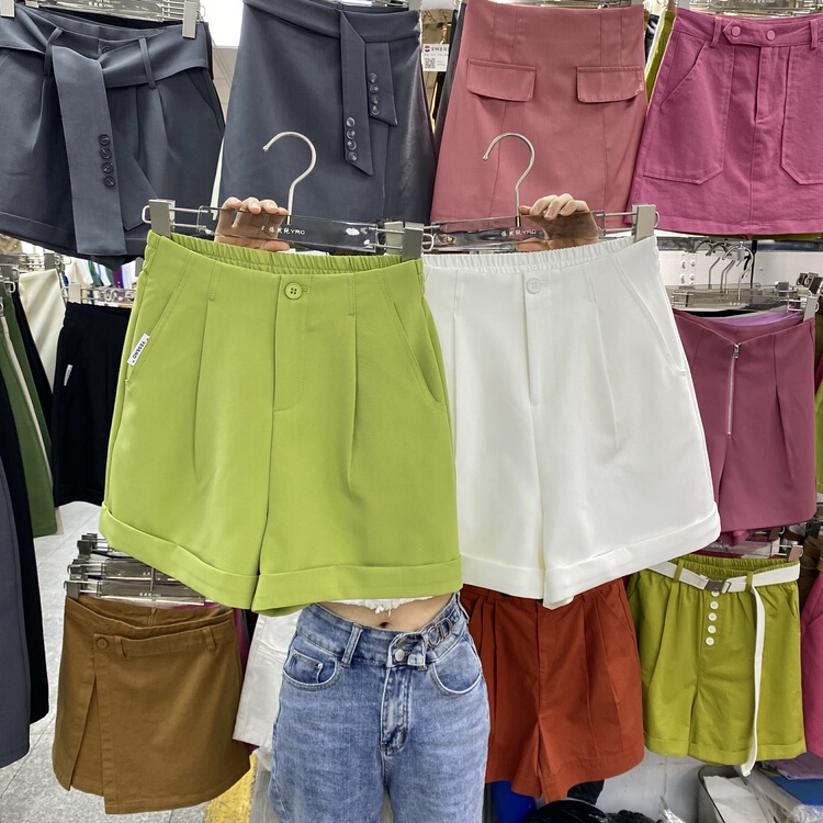 [still pure] versatile casual solid color casual shorts 2281\hjy