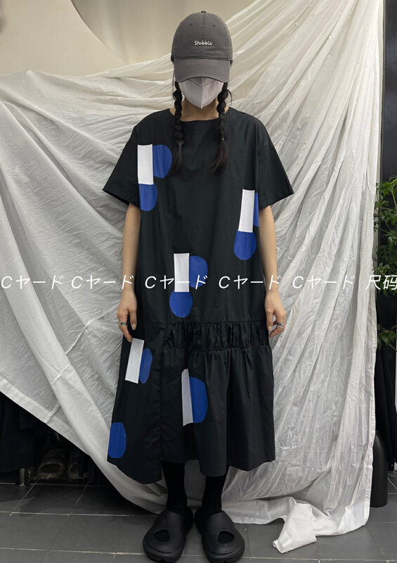 [size] block assembled color contrast dress 2811\lsw