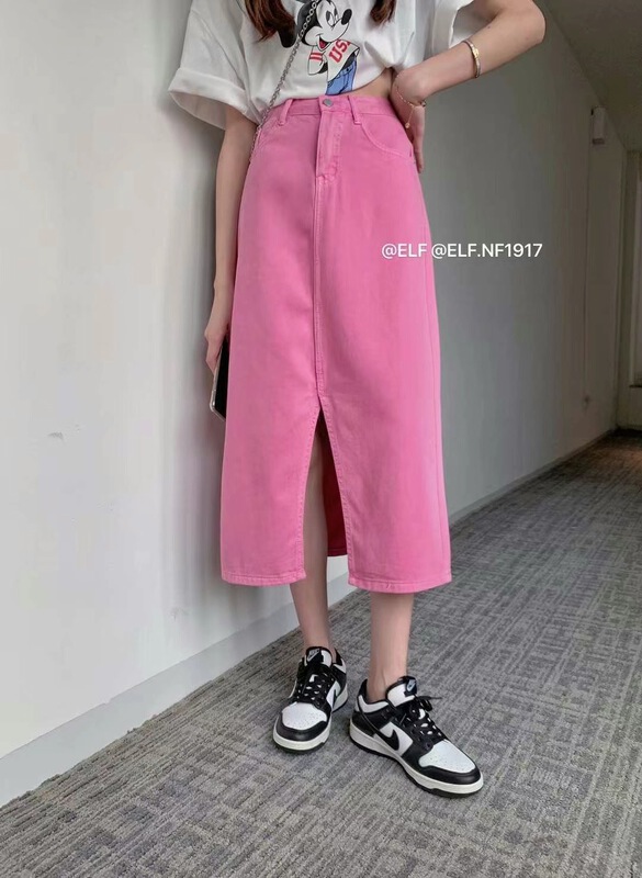 [x2 square] split high waist comfortable skirt ys1-1917\ll