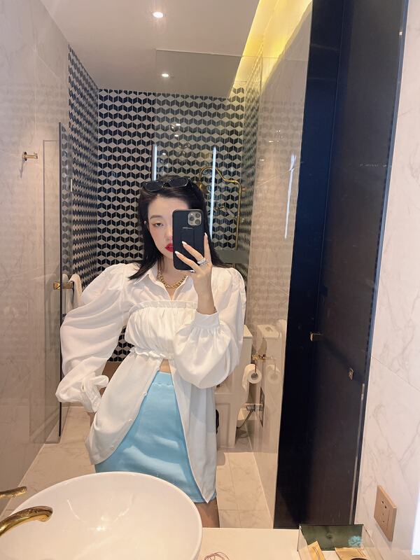New year in early spring! [ujtrend] fashionable Korean shirt + trendy outerwear bra suit 2242\wtt