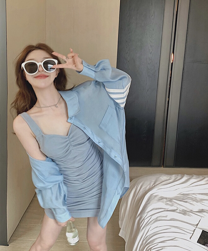 [y.jia EJA] sports sunscreen shirt fold sling set 1831