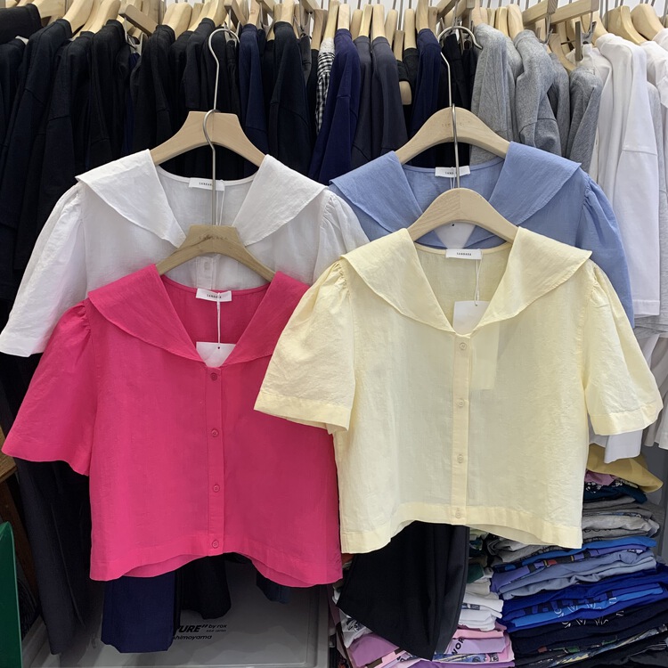 [sanbara] fashionable, fresh, simple and versatile shirt 9601\lsw