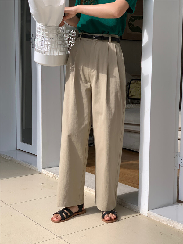 [feeding] Korean versatile comfortable casual pants (with belt) 8827-j7\cqw