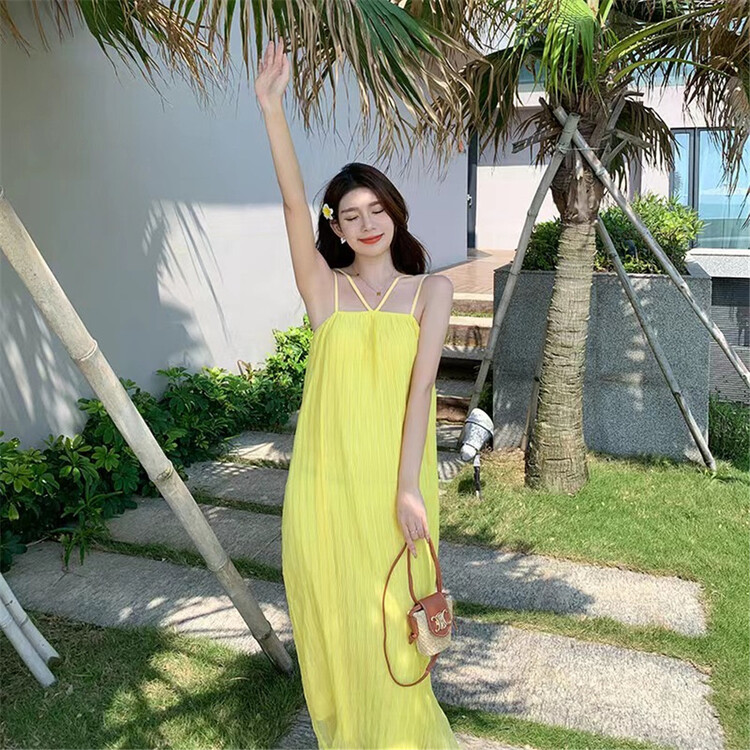 [clothing] small fresh aging Sling Dress 976\pcz