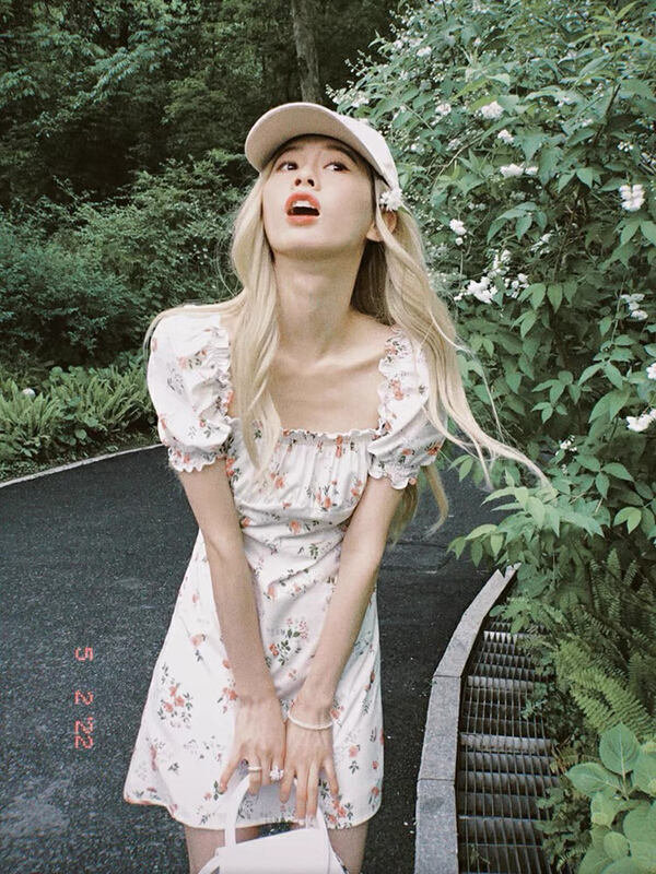 [savage] fashion slim waist cut floral dress e8365\wpl