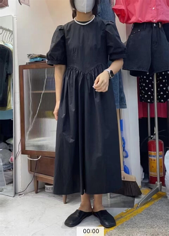 [Zr] bubble sleeve small fresh dress 5539\xyy