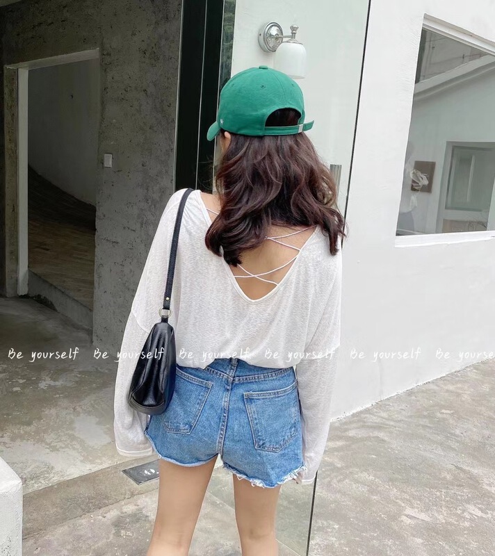 [Hello] gentle wind clean color loose sunscreen shirt 8882\wtt