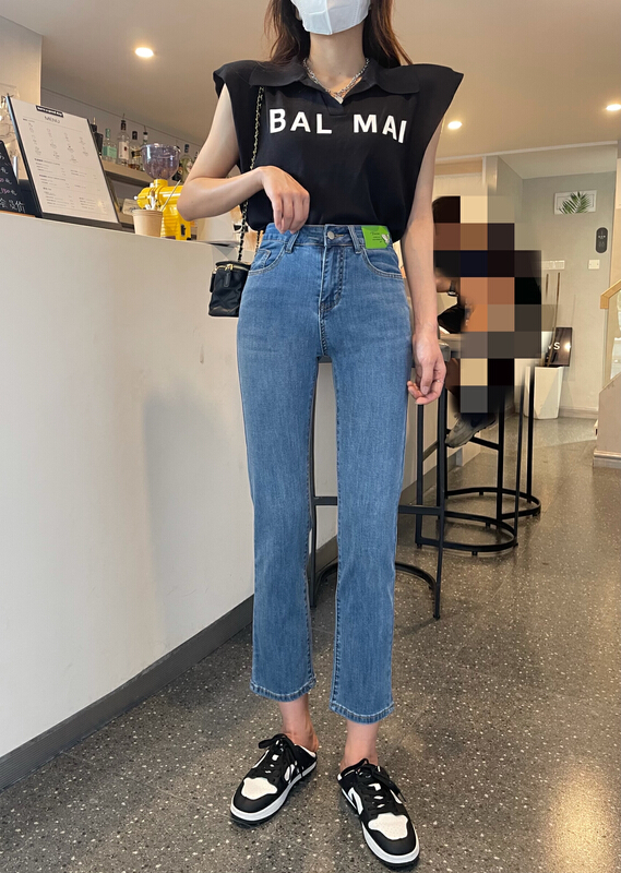 [en Xier] slim and versatile Korean simple jeans k2591\l