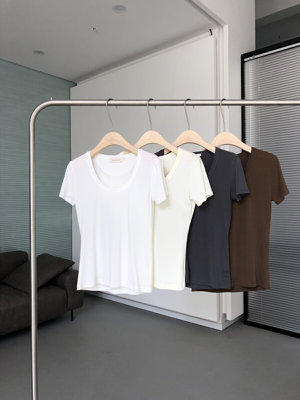 [cottoncandy] casual skin friendly comfortable short sleeve T-shirt 22s606\xj