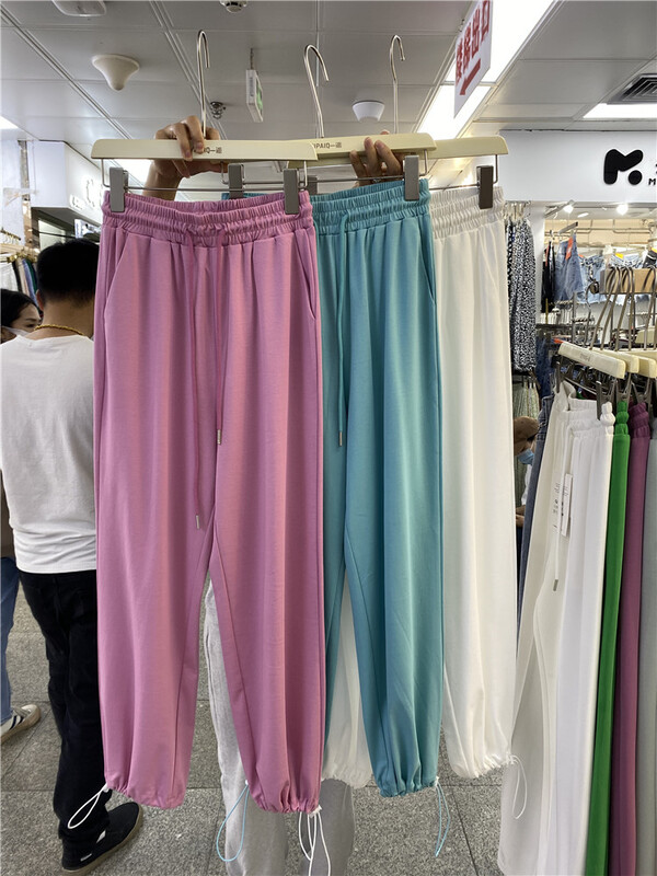 In early summer! [q-style] simple and comfortable legging elastic waist casual pants ys1-2112\hbx