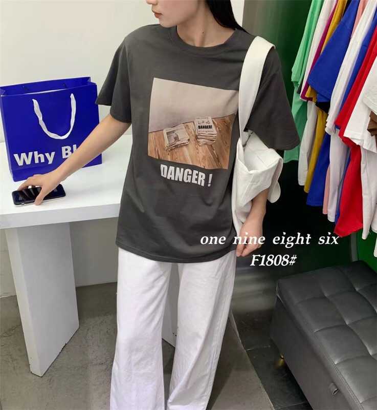 [1986] simple loose comfortable short sleeve T-shirt 1808\xyy