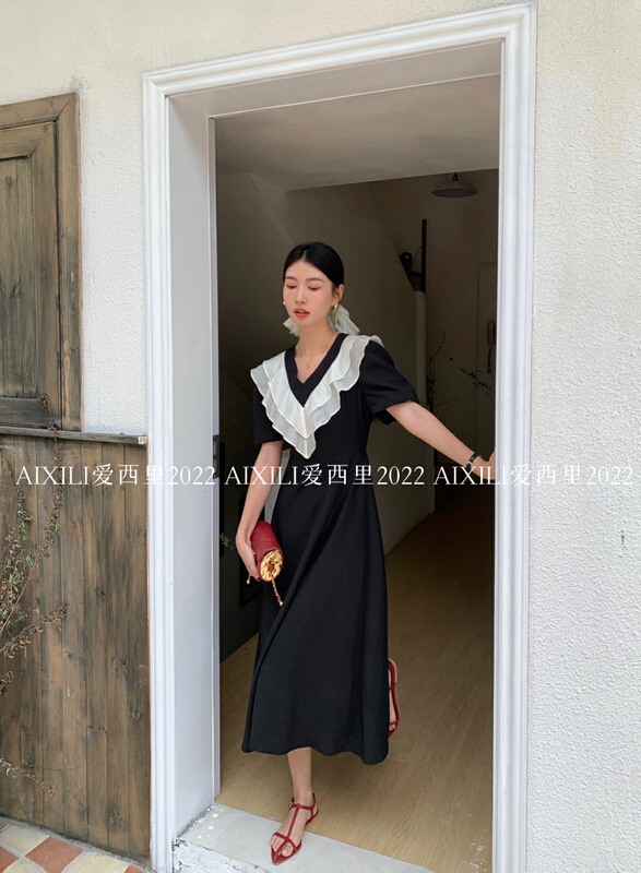[aixili aixili] little woman dress splicing 6551