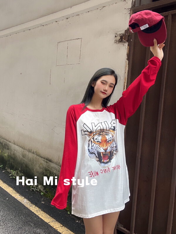 【亥米】韓版寬鬆老虎燙圖防曬衫  1890#  WTT