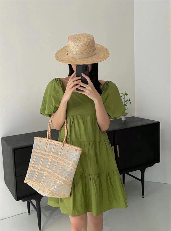[hi] hanshufang collar doll sleeve dress 9775\hjy