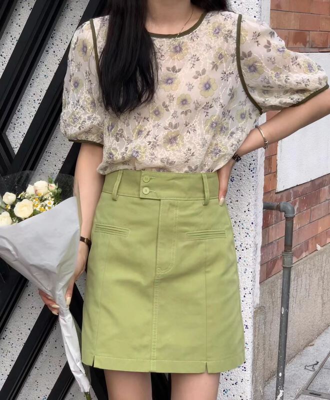 [I-D] Korean style color blocking shirt ys8213\ll