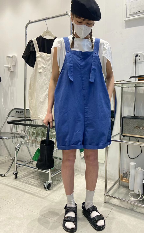 [replace] Korean age reducing loose and versatile strap pants 7310\xyy