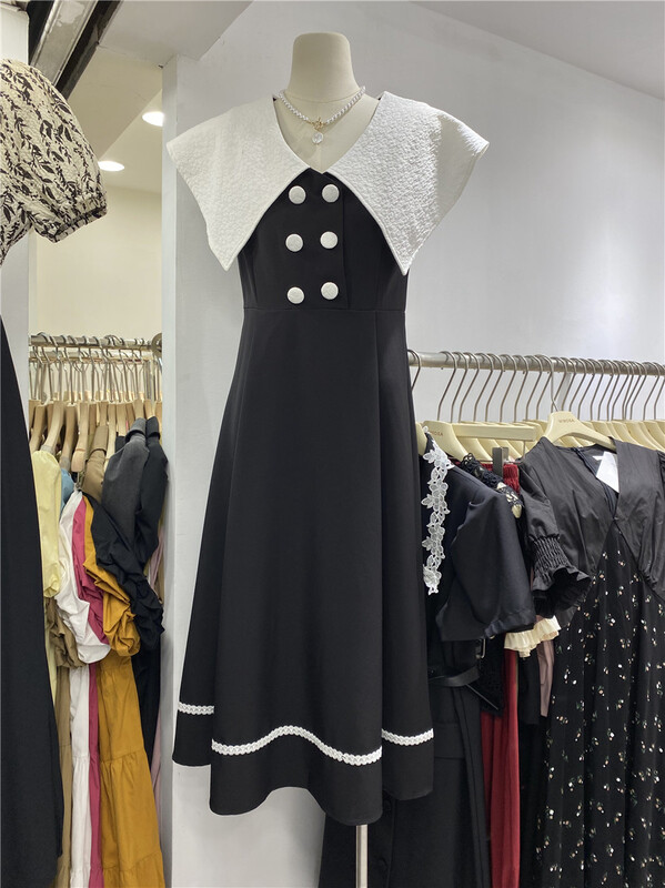 [Mimosa] elegant Lapel dress 1343# hjy