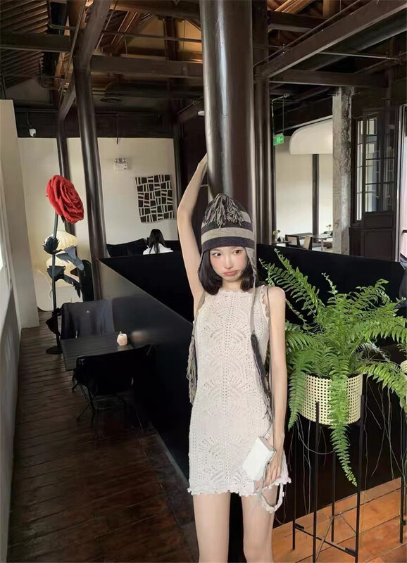 [MS studio] personalized hollow out hook flower Spice Girl Dress 091461\pcz