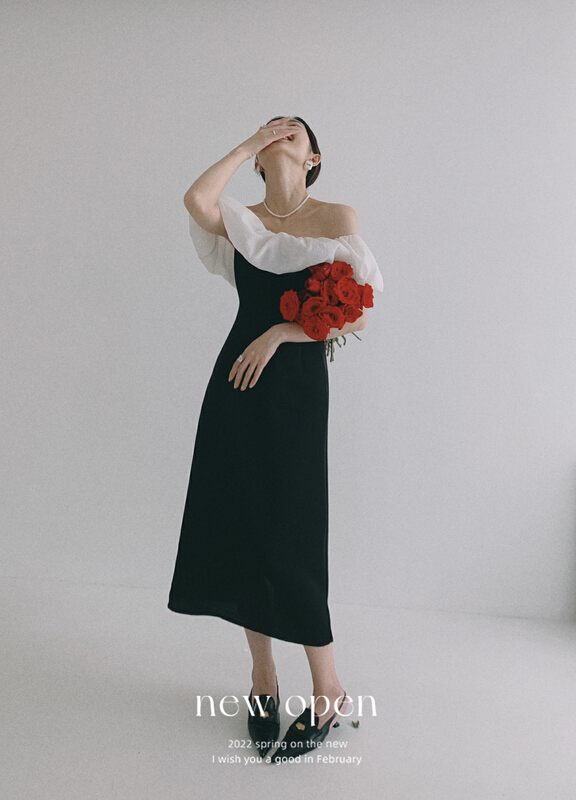 In early summer! [new open] French elegant one shoulder sexy artistic sense light luxury minority design dress hl22596\zxx