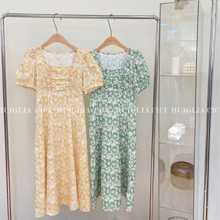 [Cinderella CICI] Korean style square neck Printed Dress ys1-8676\zjy