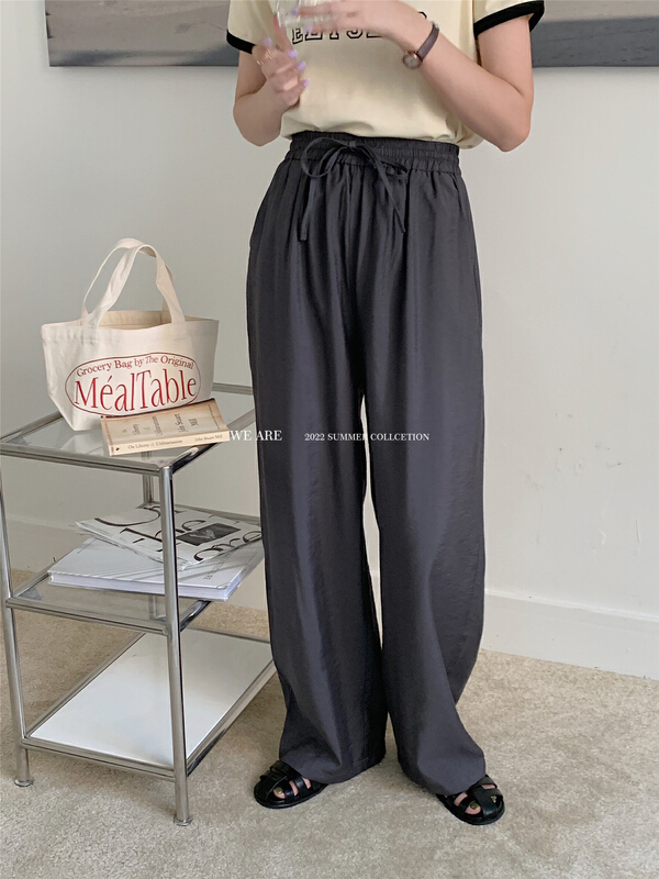 [we are] Korean lazy elastic waist casual pants 80059\zjy