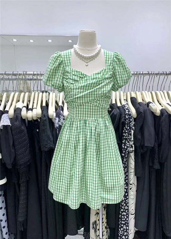 [u.me] temperament lattice waist dress 10010\hjy
