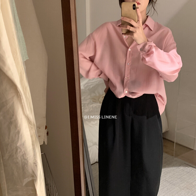 New year in early spring! [Imiss] Korean simple single breasted shirt cx10051\lsw
