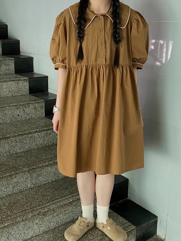 [bathing] Korean Ladies' Pleated Dress 1209\l