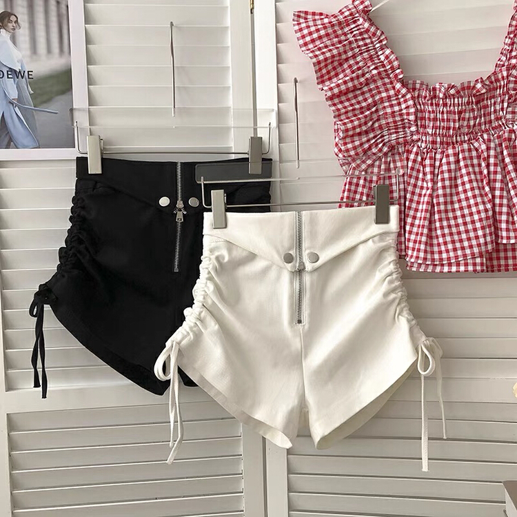 [Gangan] two button zipper drawcord tie casual shorts 2225\cl