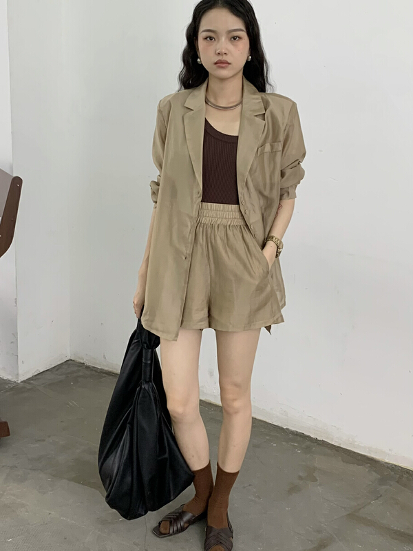 [onivinage oni] temperament loose fitting suit + simple and versatile casual pants suit ow224n5418