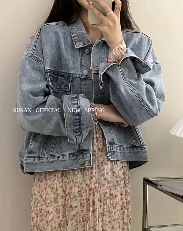 New year in early spring! [Susan] simple, niche and slim trend denim coat su7018-1\lsw