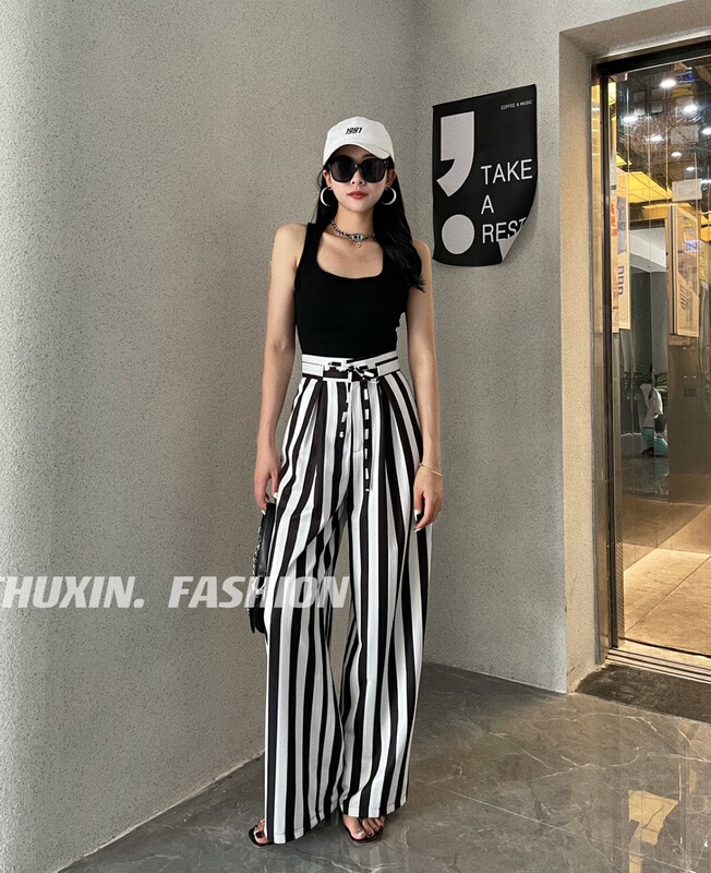 [c.x Chuxin] comfortable stripe versatile straight casual pants ys1-k853\wtt