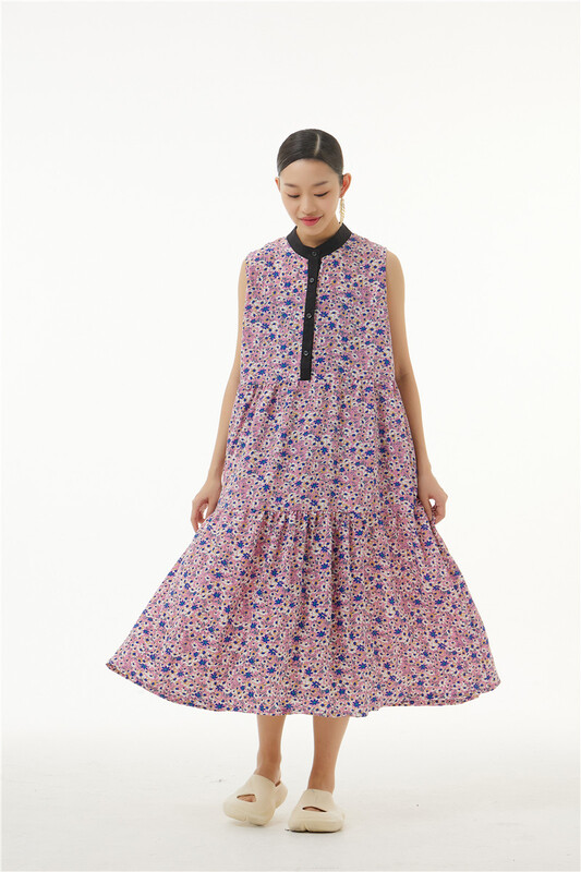 [cyard] high street floral sleeveless Chiffon Dress 85500\l