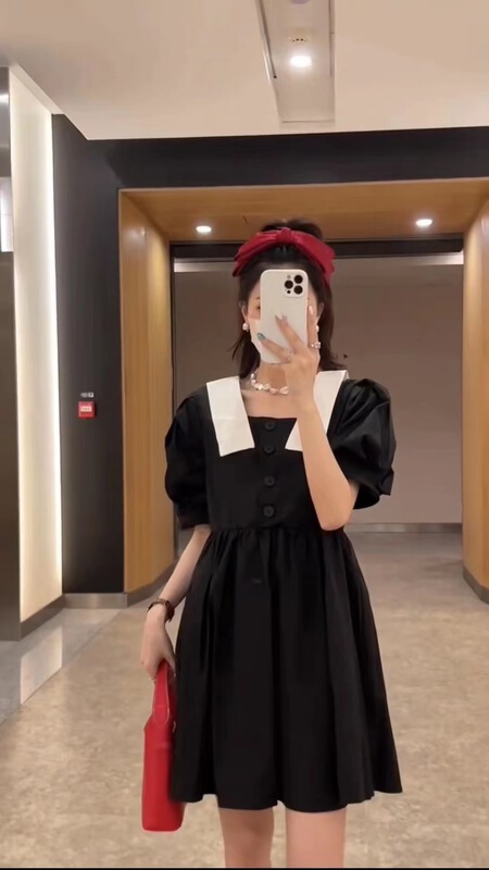 [jelly house jelly home] simple casual personalized lattice dress 7098\hbx
