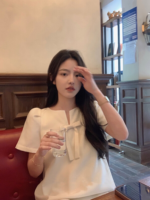 [y.jia EJA] French bubble sleeve dress in front and back 5675\pcz