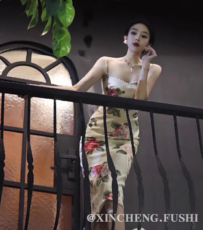 [Xinsheng] floral style retro waist dress 6601\pcz