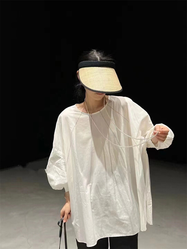 [replace] casual simple open line loose shirt 10831\xyy