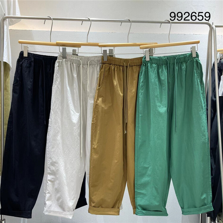 [twenty printed wood] drawstring elastic waist comfortable casual pants 992659\l