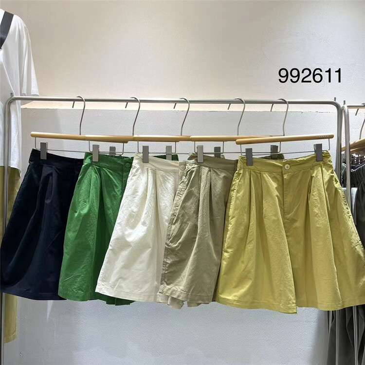 [twenty printed wood] solid loose casual shorts 992611\l